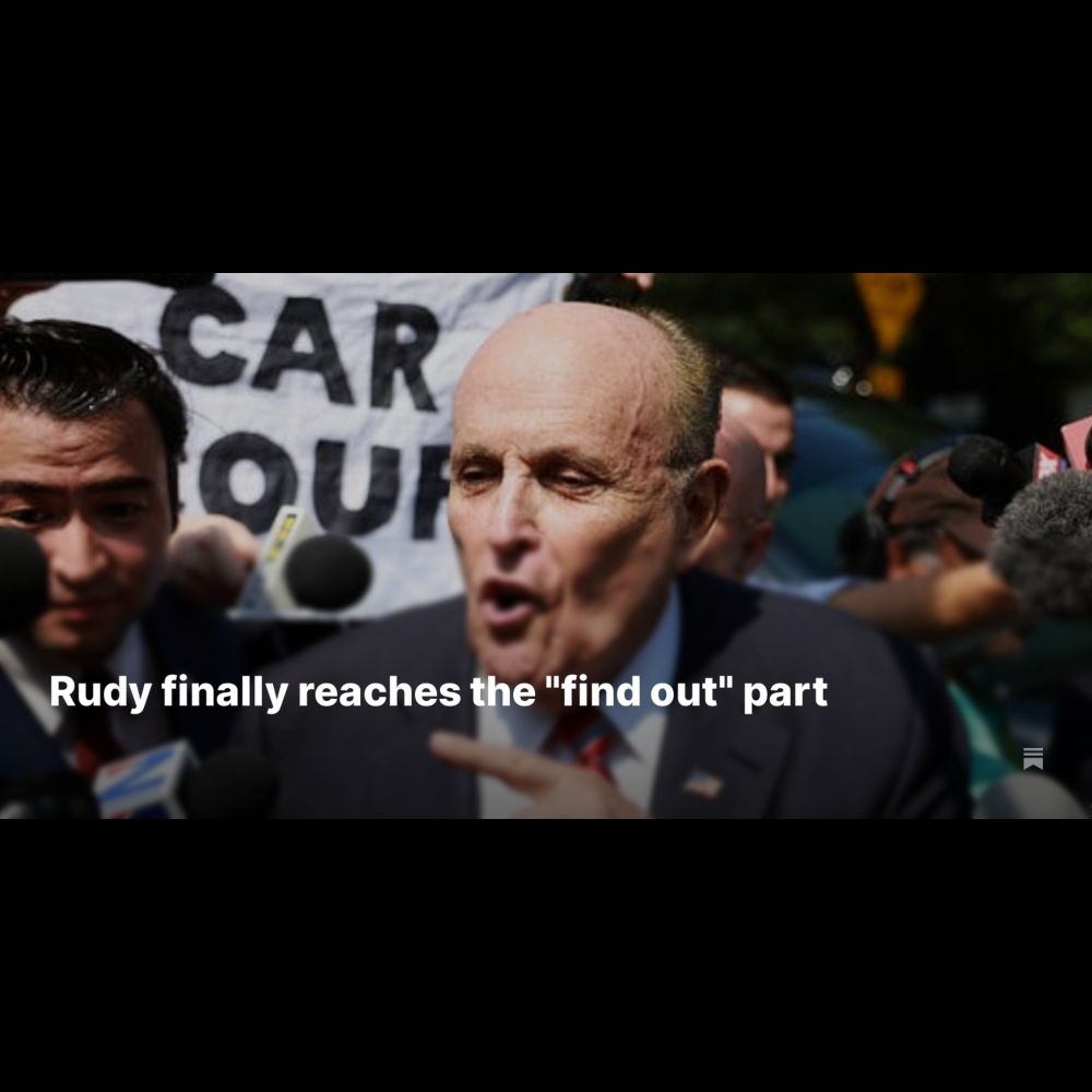 Rudy finally reaches the "find out" part