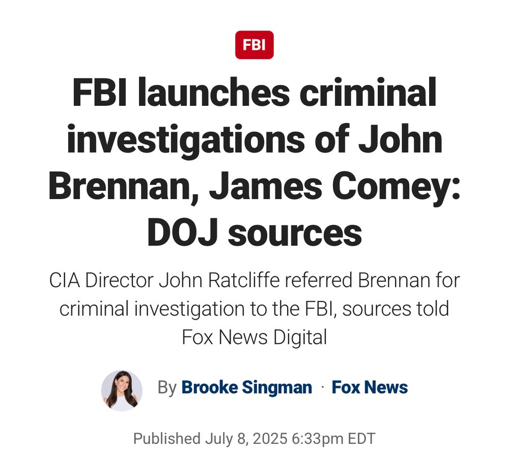 FBI launches criminal investigations of John Brennan, James Comey: DOJ sources