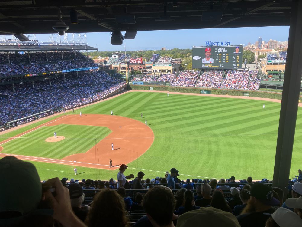 A baseball field. Where? Oh you know 