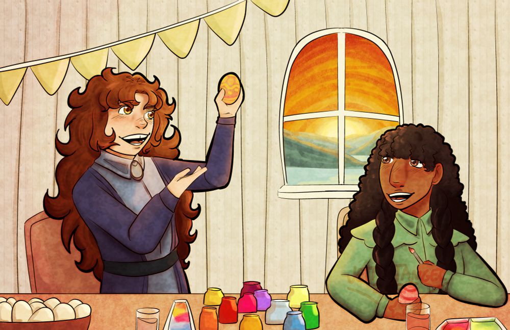 Scene

Everill and Aleli from my comic painting eggs