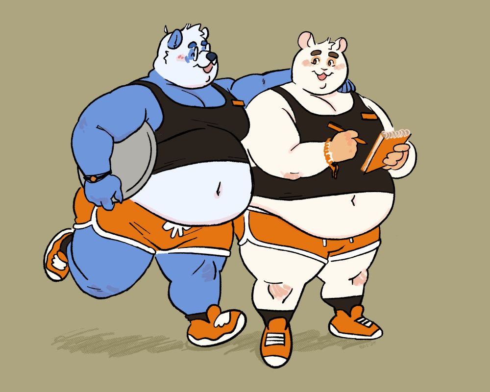 Waiter and Server looking cute and ready for tips! X3