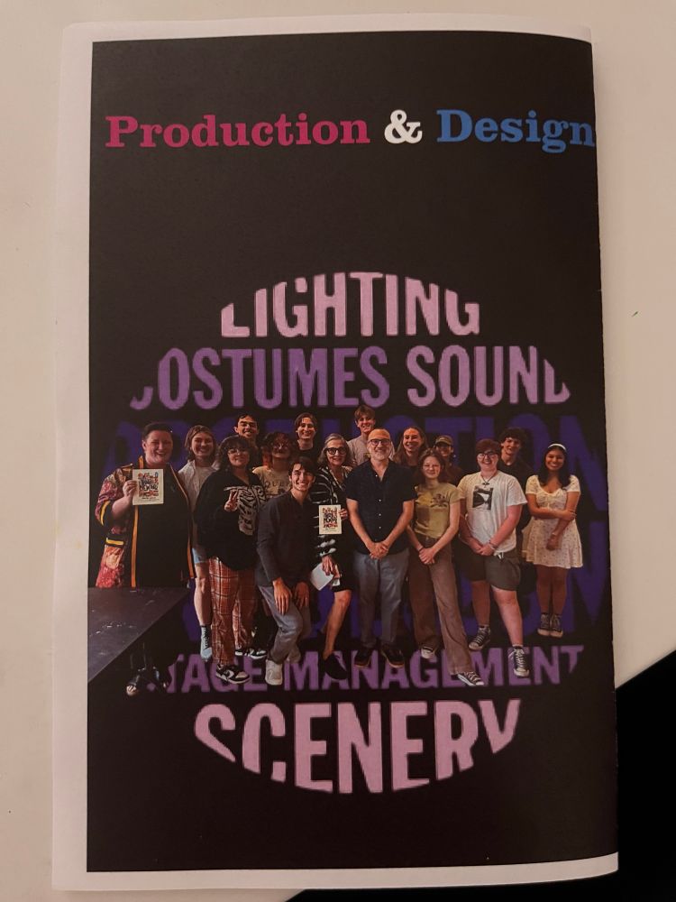 A photo of me and the production and design group 