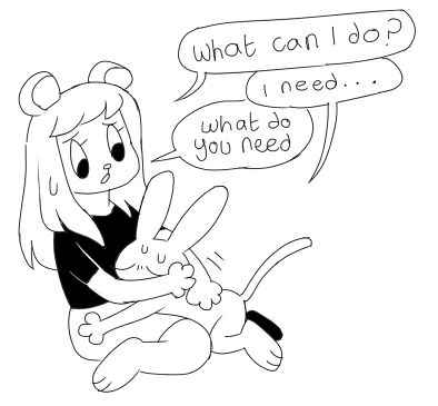 Bear: what can I do?
Bun: I need…
Bear: what do you need