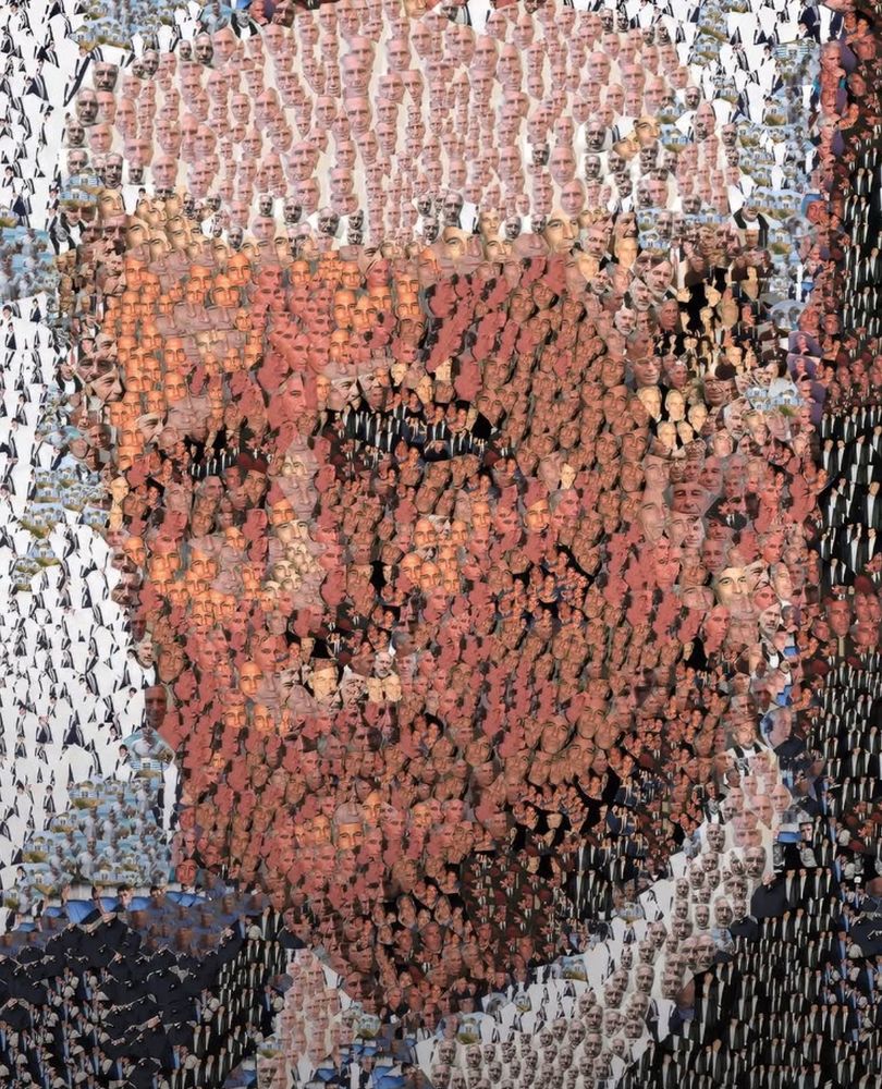 Photo-collage: Trump’s portrait made with Epstein and Maxwell’s pictures