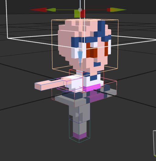 Voxel art in progress. I need to create some hair and some small parts.
