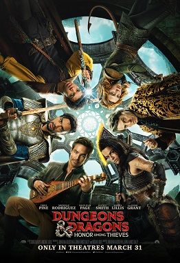 The poster of the theatratical release of Dungeons & Dragons: Honor Among Thieves. 