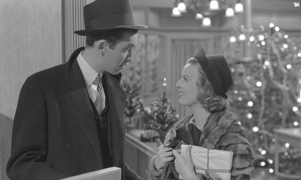 Jimmy Stewart and Margaret Sullavan in The Shop Around the Corner 