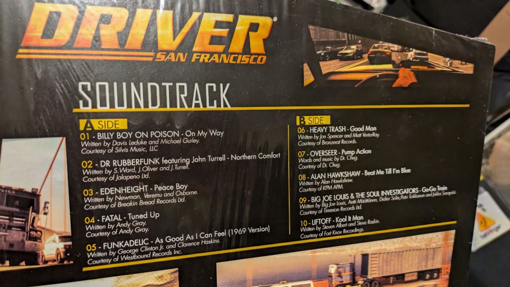 Back of the LP. It's the soundtrack to the game Driver San Francisco.