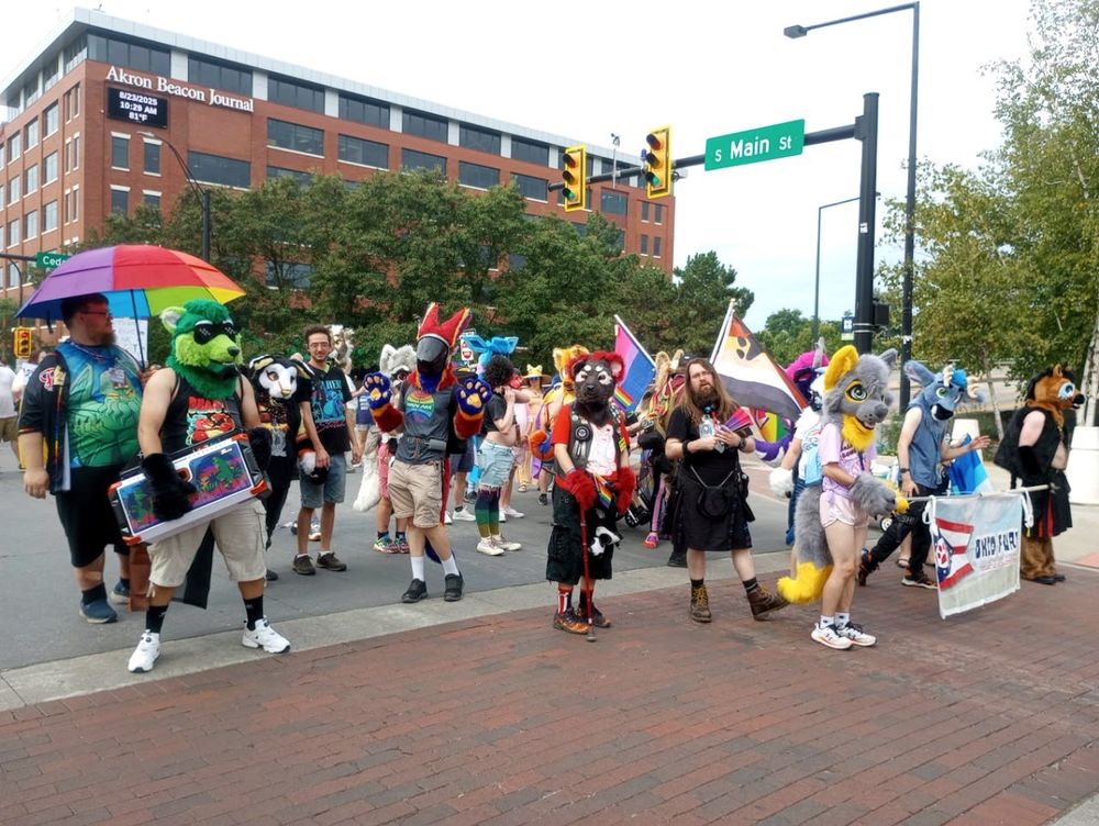 The same furries again but marching