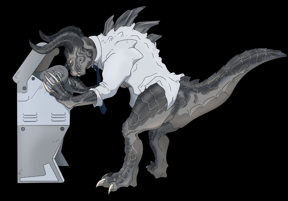 deathclaw scientist doing some work