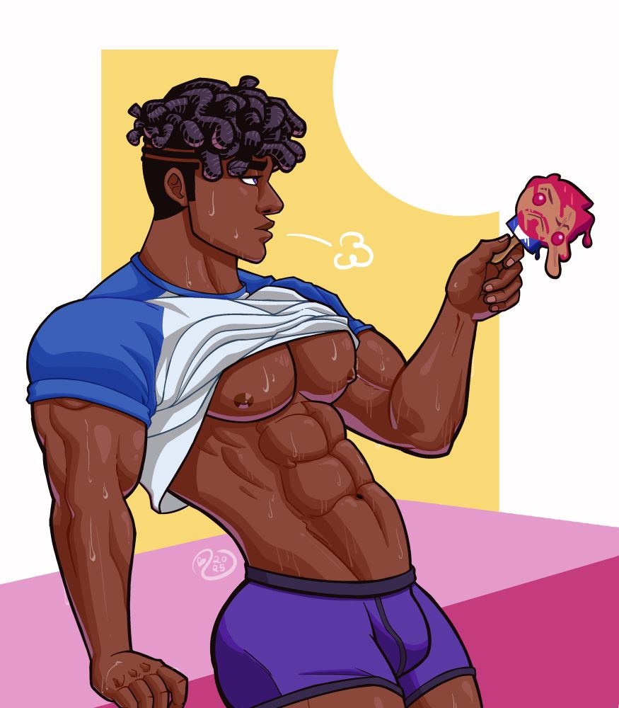 OC Commission featuring Chase’s OC trying to beat the heat with some ice cream  