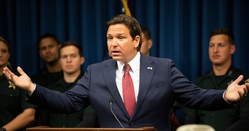 Ron "Don't Say Gay" DeSantis deploys his most dystopian scheme yet &, Florida, blink twice if you need help - Queerty