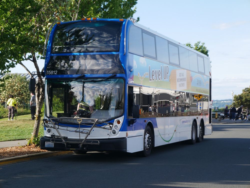 A Community Transit Double Decker bus at Edmonds station.