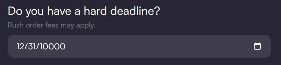 A picture of the Vgen Deadline Option, it goes up to 10000 years and more!
