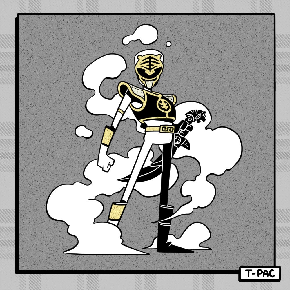 [cartoon fan-art of Kiba Ranger from Gosei Sentai Dairanger]