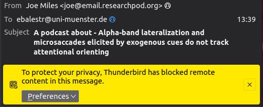 An email is asking me to have a podcast on my paper accepted on eNeuro. I would give it a try, but only with Morgan Freeman's voice.