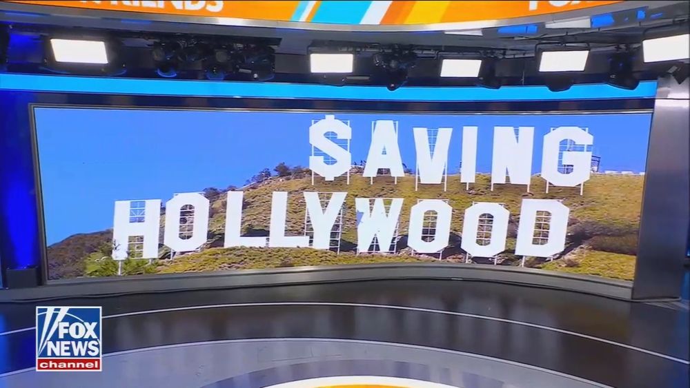 Fox News graphic: "Saving Hollywood" 
