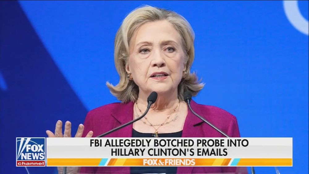 Fox & Friends is somehow still talking about Hillary Clinton's emails 

Chyron: FBI allegedly botched probe into Hillary Clinton's emails with a picture of Hillary Clinton speaking 