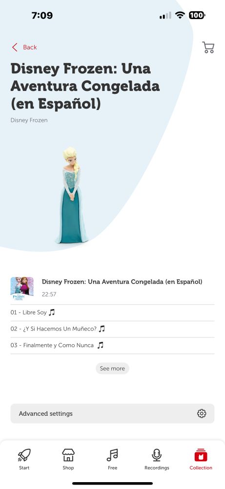 Spanish Elsa Tonie 
