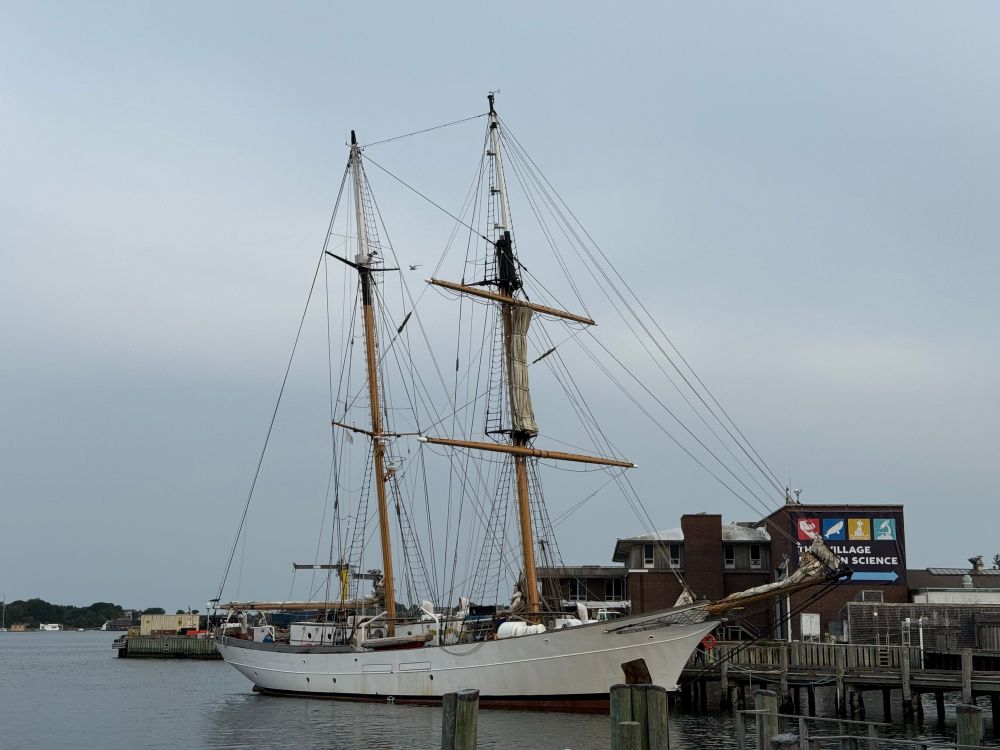 Two masted square rigger at Dyer’s Dock 