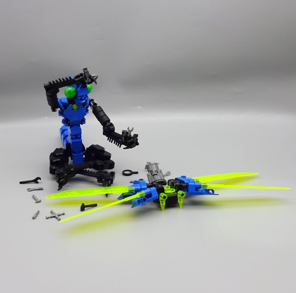 Hayasa sat cross-legged, repairing her wing-pack with an assortment of tools.