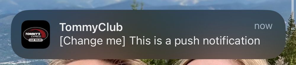 Test push notification 