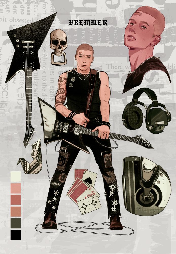 The character art for Bremmer by Noah Dao, for Phantom Pulse