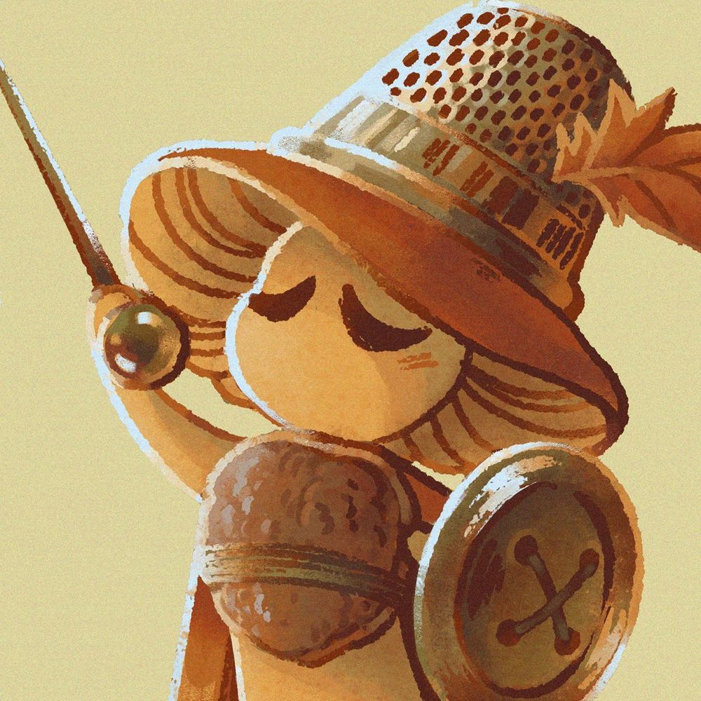 close-up of the other mushling dressed as a knight.