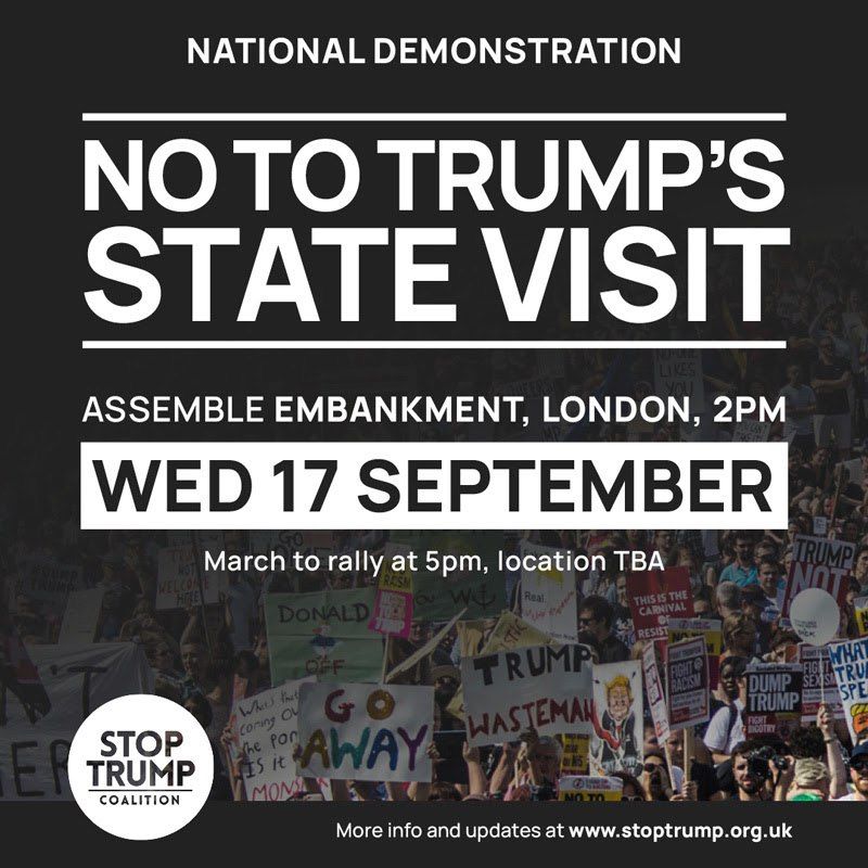 Poster for anti-Trump demo 17 September
