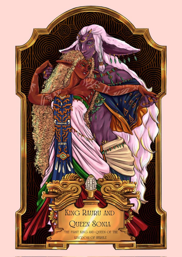 A repainting of JC leyendeckers but instead depicting Queen Sonia and King Rauru from Tears of The Kingdom 