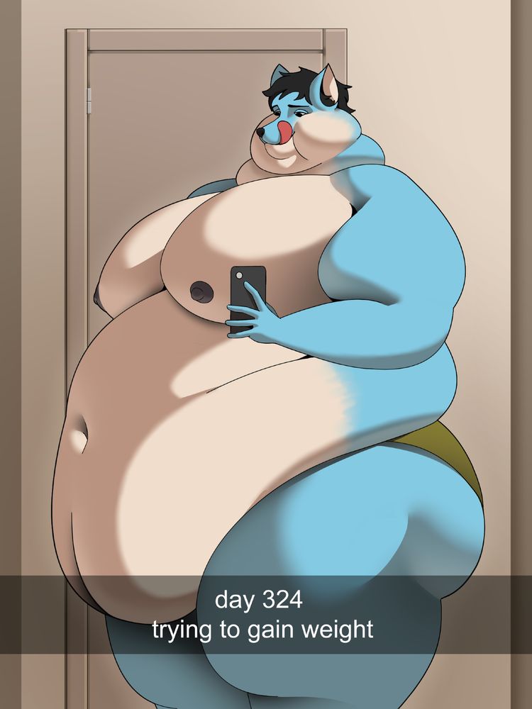 a very fat man with huge moobs taking a selfie in front of the mirror