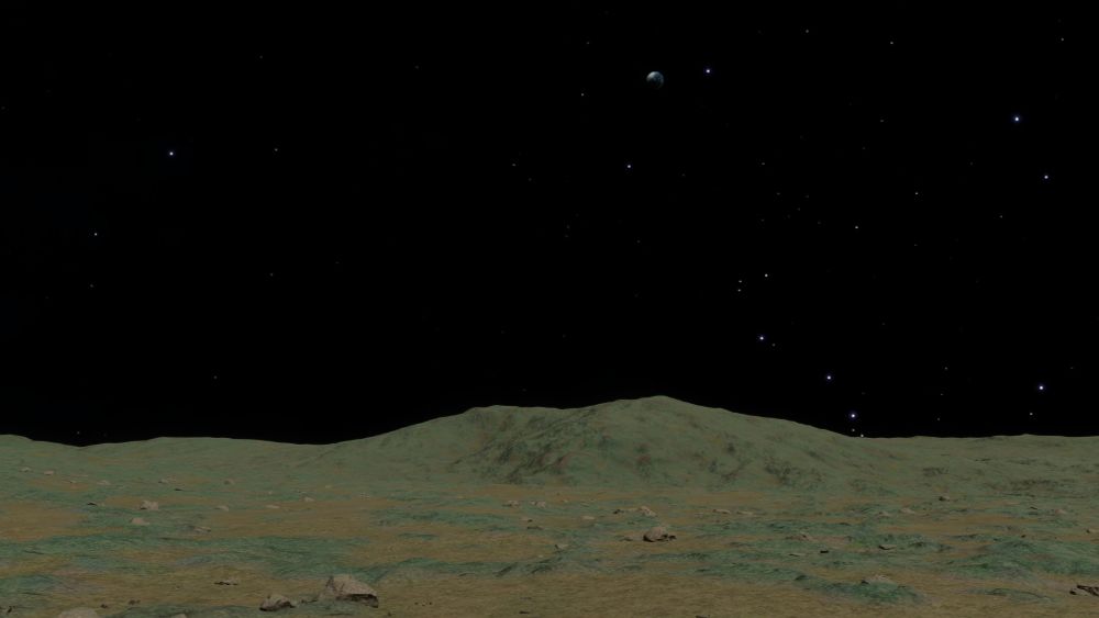 Cmdr. Pessimisty's Earth like world as viewed from its solitary moon
