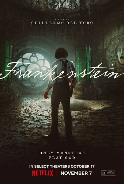 Frankenstein poster, featuring Oscar Isaac as Dr. Frankenstein