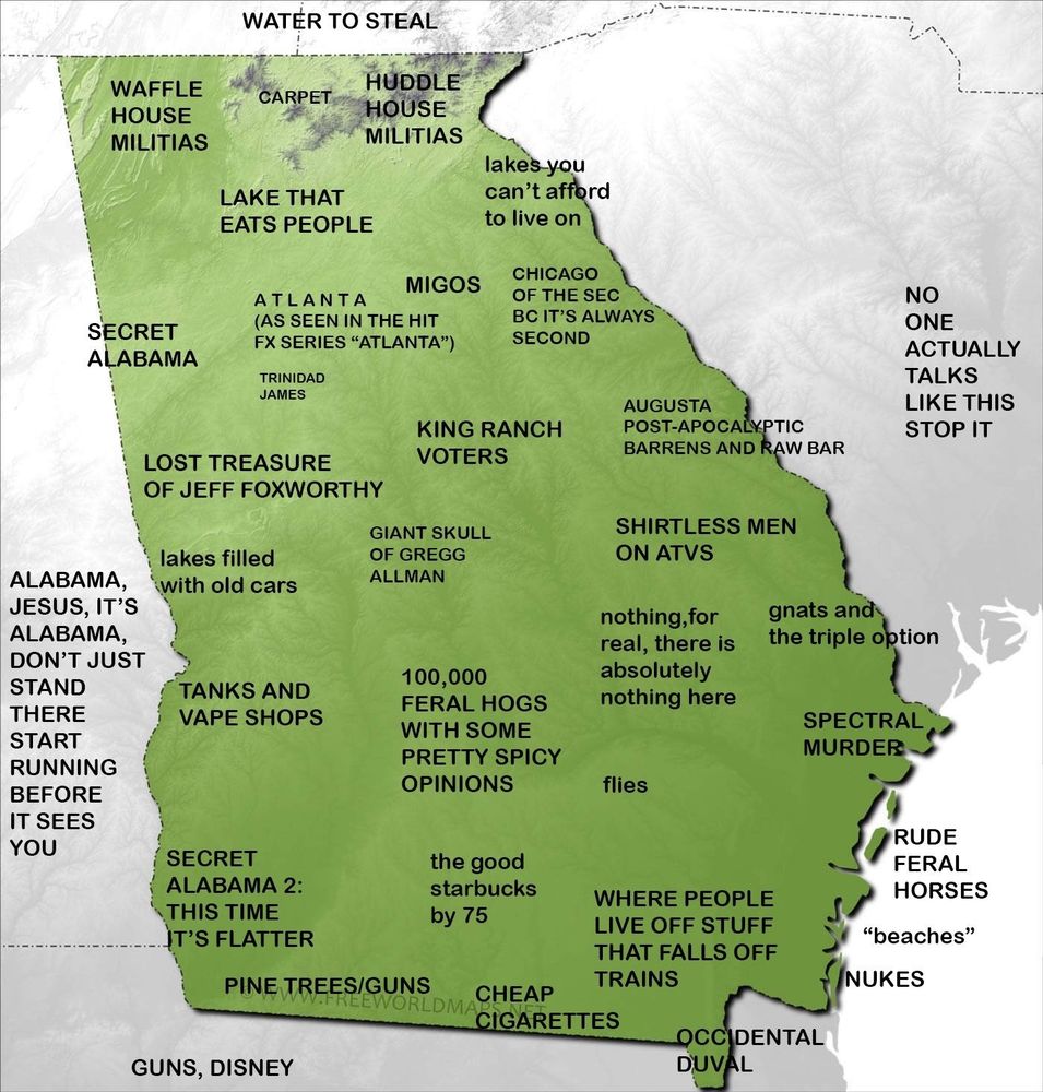 A map of Georgia by Spencer Hall (edsbs)