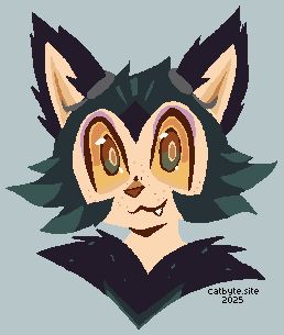 headshot of a feline anthro character