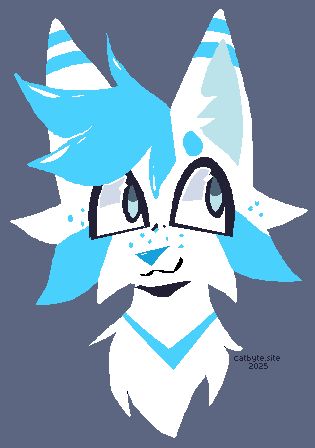 headshot of a fox anthro character