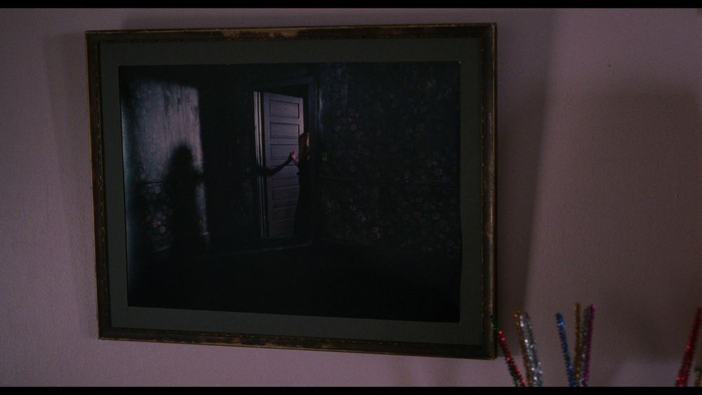 The painting given to Laura, with her in the doorway of a dark room, casting a shadow