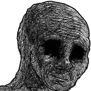 depressed wojack meme