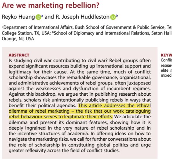 Abstract of Huang and Huddleston's article "Are we marketing rebellion?"