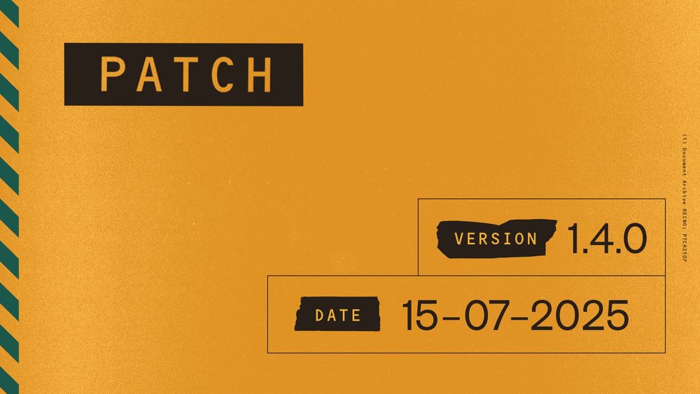 Patch cersion 1.4.0. Date 15-07-2025.