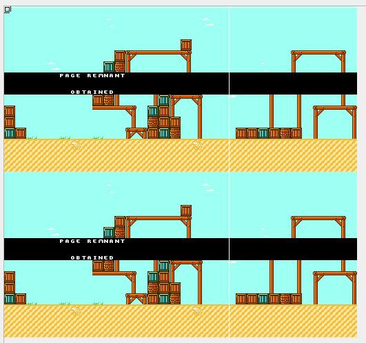 How it looks to the NES. Grabbed from FCEUX.