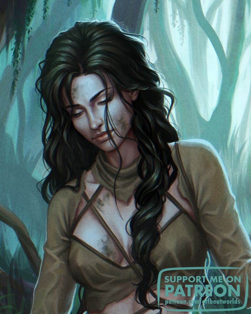 Cropped close up of the bog witch