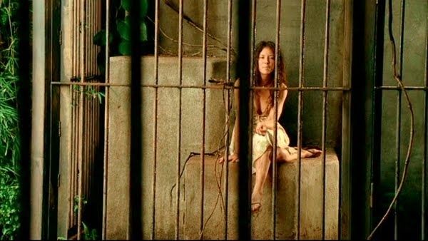News photograph of Evangeline Lilly rotting away in a fetid polar bear cage