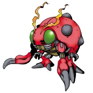 A digimon that sort of looks like a mechanical ladybug. Idk what it’s called, sorry