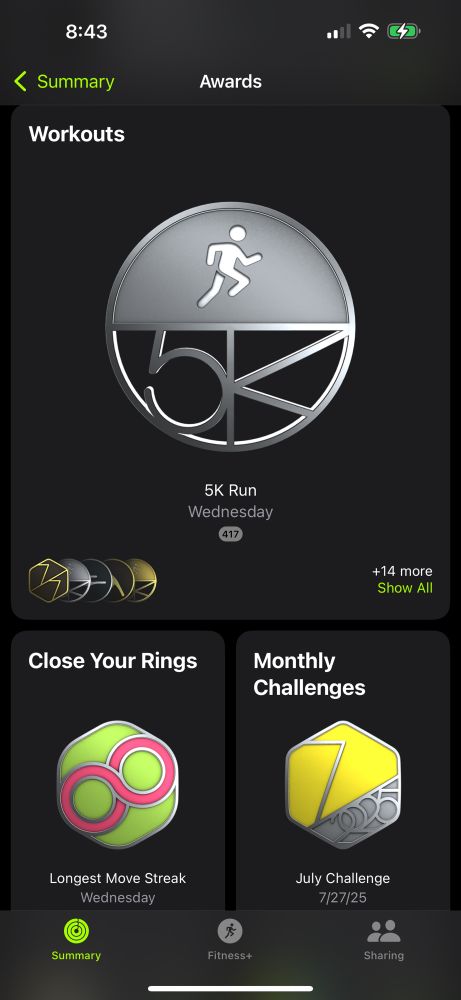 417 5K Run Silver Medals 