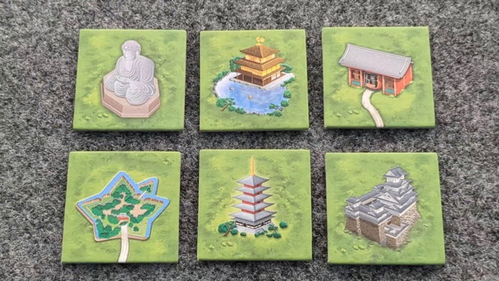 WHAT'S NEW Carcassonne Japanese Buildings Mini-Expansion, plus PLAYTHROUGH and RANKING