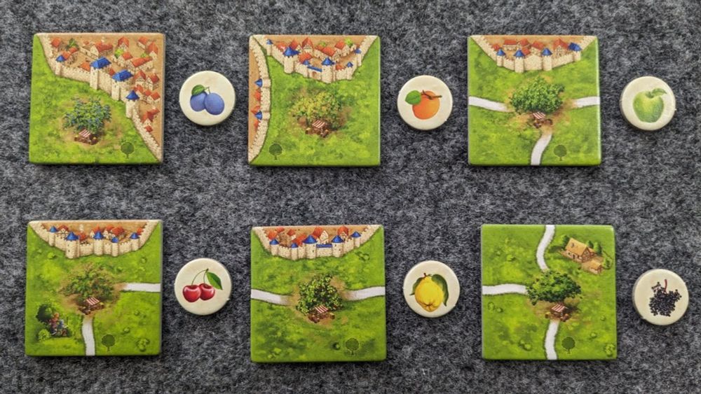 WHAT'S NEW Carcassonne The Fruit-Bearing Trees Mini-Expansion, plus PLAYTHROUGH and RANKING