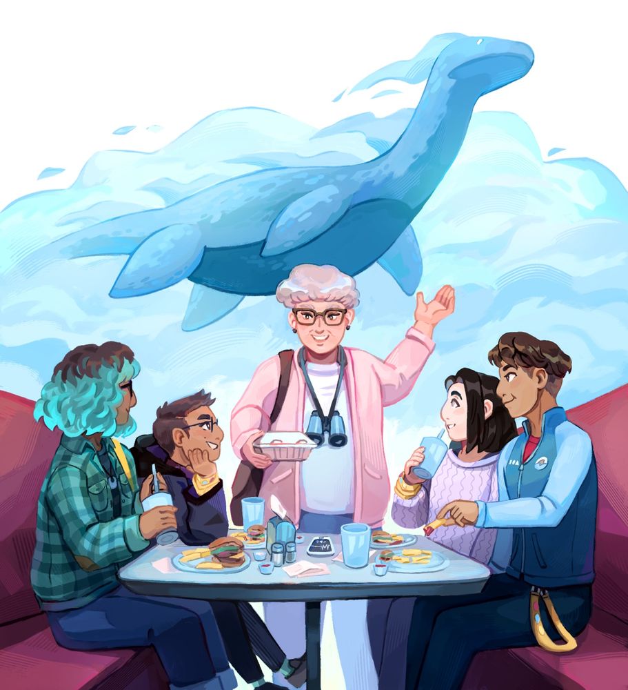 Teens at the diner listening to a rumour 