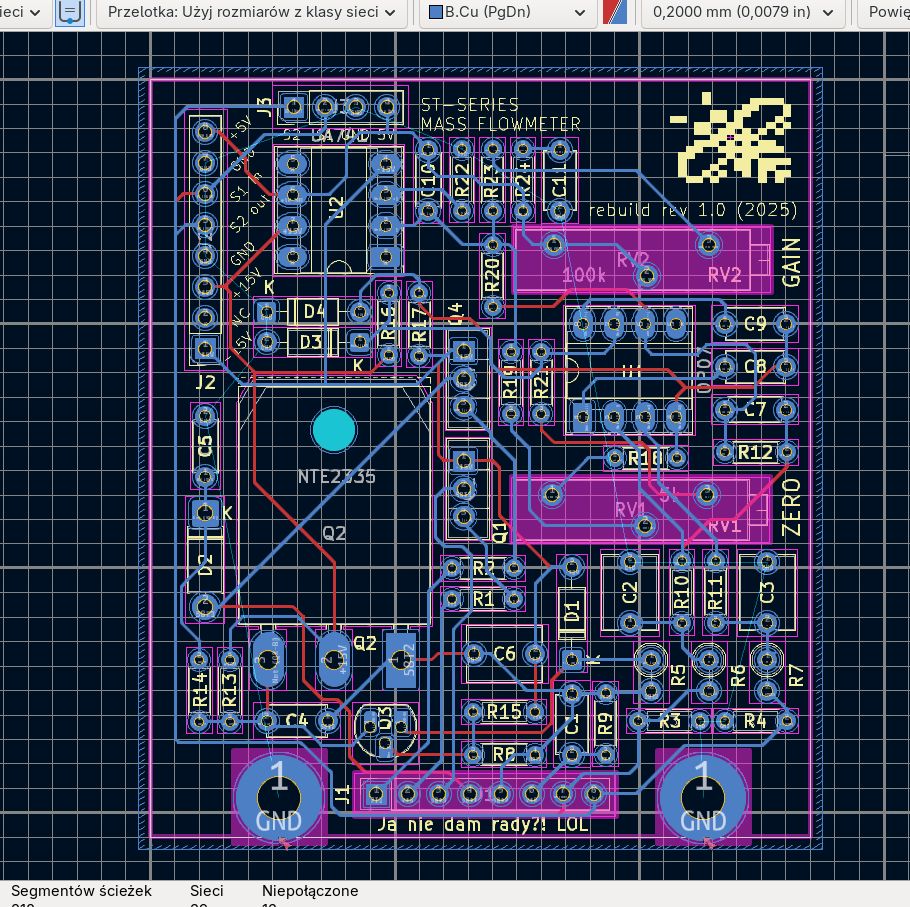 Schemat płytki drukowanej w programie KiCad
