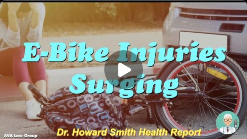 Howard G. Smith MD, AM on Instagram: "E-Bike Injuries Surging

Injuries to electric bike riders have spiked 30 fold over the past 5 years. This from a UC-San Francisco reviews of data from the Nationa...